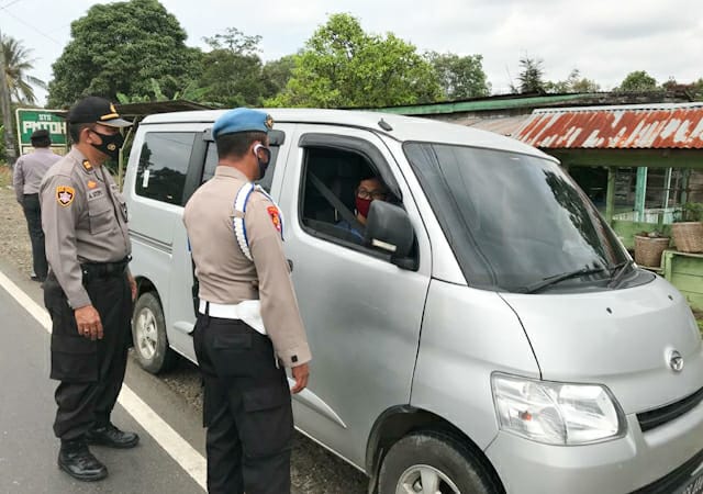 Sebanyak 75 Orang Terjaring Operasi Yustisi Yang Dipimpin Kasat Tahti Polres Tapsel Operasi