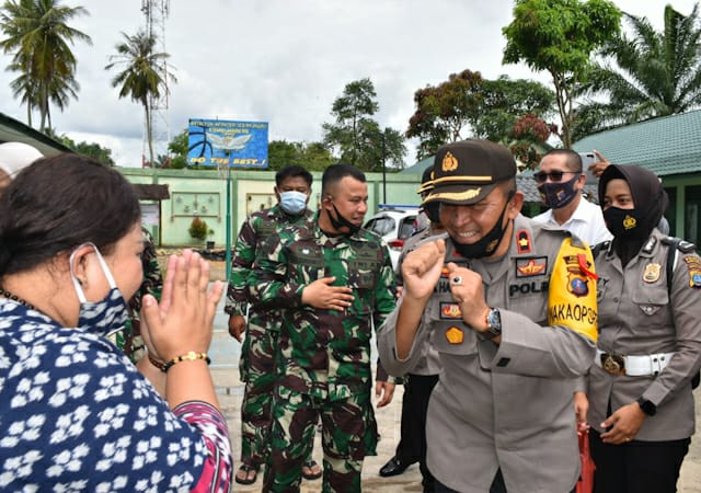 Ucapkan HUT Ke -56 Tahun Yonif, Polres Tapsel Sambangi Mako Yonif 123/RW Tahun