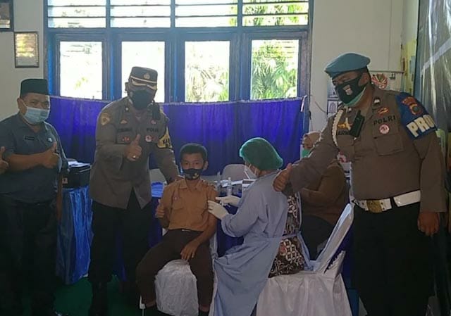 SMPN 1 Batangtoru Kembali Menggelar Gerakan Vaksinasi Presisi Polda Sumut SMPN