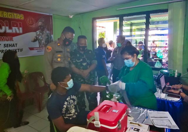 Polsek Medan Timur Dukung Percepatan Vaksinasi Covid-19 Polsek Medan Timur