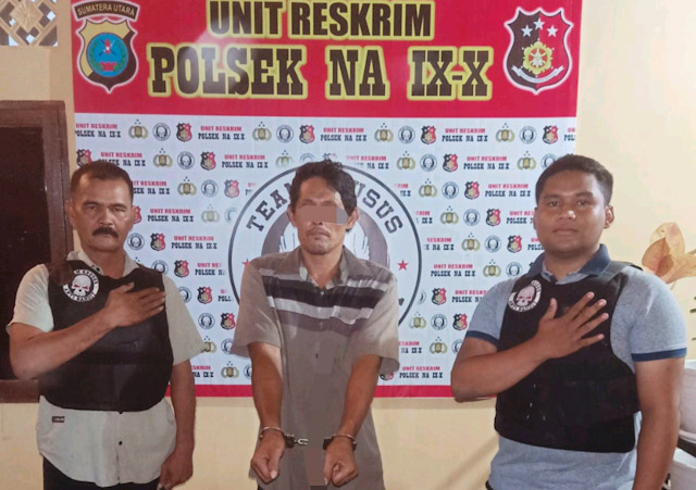 Dipimpin IPTU GUNAWAN SINURAT Personil Unit Reskrim Polsek NA IX-X tangkap pelaku judi online iptu
