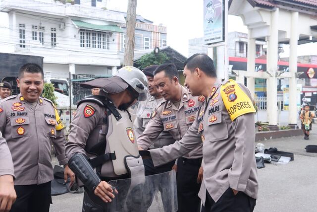 Kapolres Minta Personel Ton Dalmas Polres Tapsel Agar Rutin Gelar Latihan Kapolres