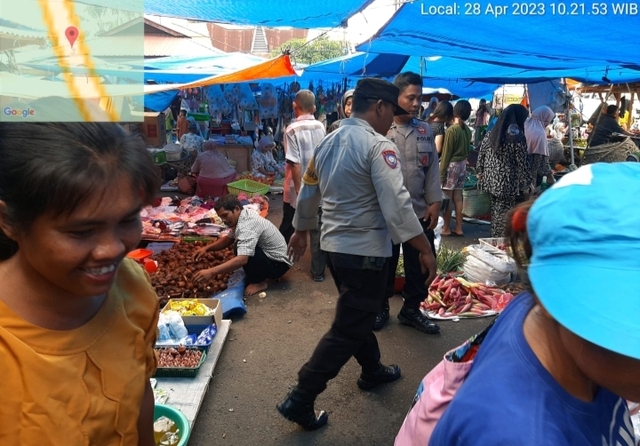 Pasca Lebaran, Polsek Batang Angkola Cek Harga Bapokting di Pasar Sigalangan Pasca