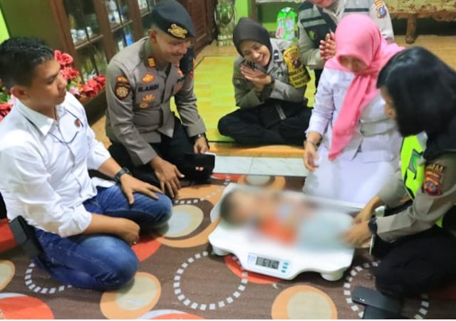Kapolres Labuhanbatu Perintahkan Personil Cek Langsung Anak Pengidap Stanting Kapolres