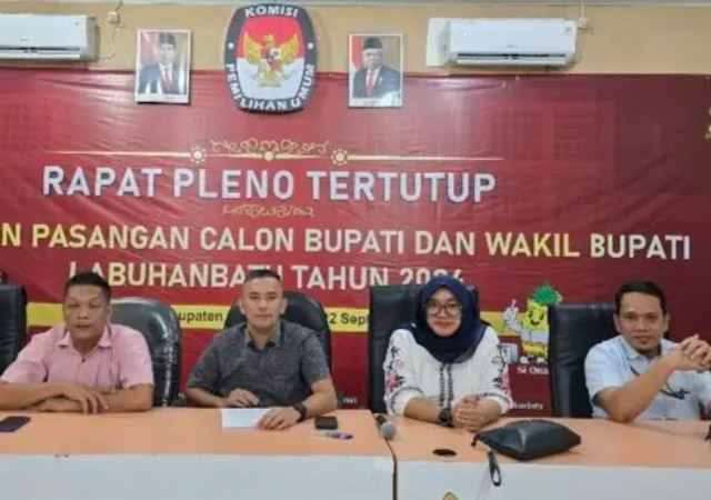 Tiga Paslon Bupati Dan Wakil Bupati Labuhanbatu Ditetapkan KPU Dalam Rapat Pleno Tertutup tiga