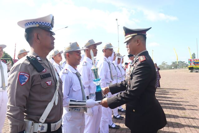 Kapolres Pimpin Upacara HUT Bhayangkara ke-79 di Mapolres Tapsel Kapolres