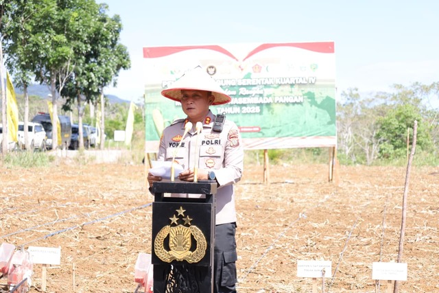Dukung Program Swasembada Pangan, Polres Tapsel Gelar Penanaman Jagung Kuartal IV Pangan